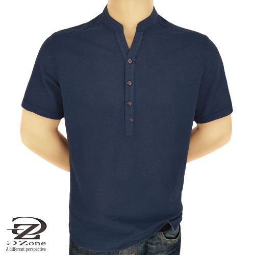 Men's robe 50% Linen 50% Cotton with short sleeves - 2202-1