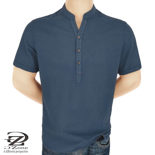 Men's robe 50% Linen 50% Cotton with short sleeves - 2202-3